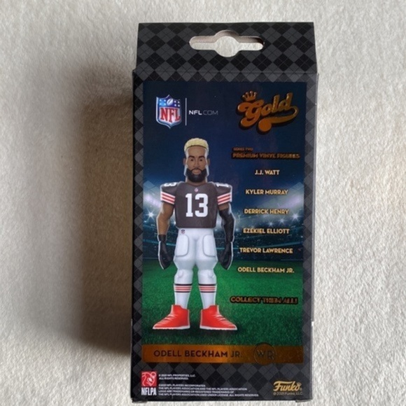 New Odell Beckham Jr. Funko Gold 5" NFL Cleveland Browns - Picture 3 of 5